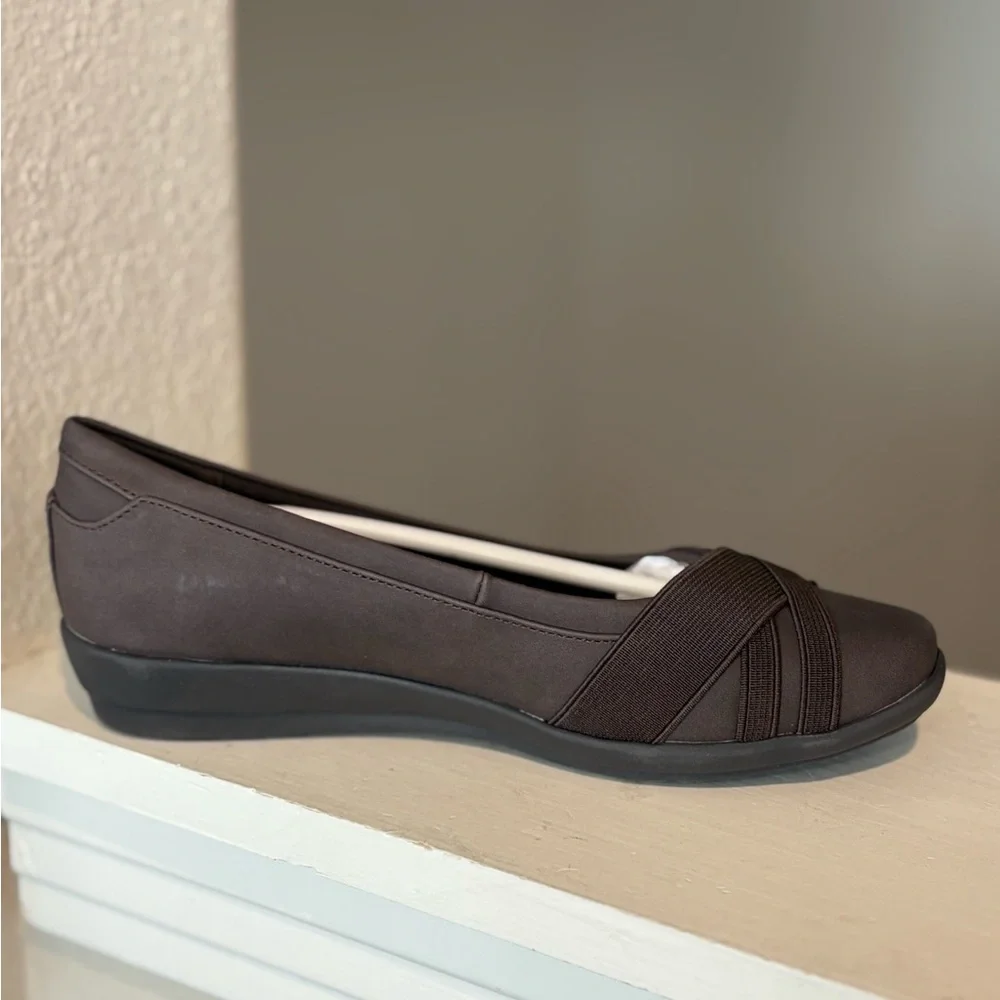 Easy Spirit Women’s Slip-on Ballet Flats Acasia Dark Brown Size 6 Wide - Picture 5 of 10